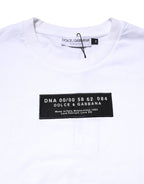 White Cotton Logo Patch Crew Neck T-shirt