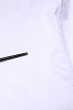 White Logo Embroidery Crew Neck T-shirt