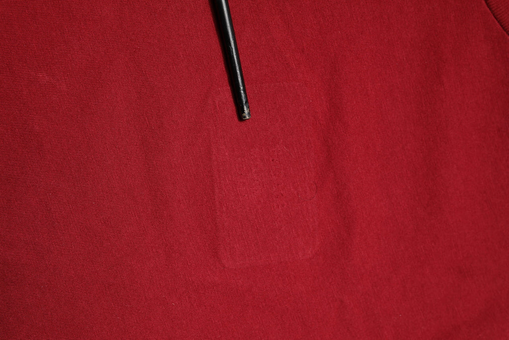 Red Cotton Short Sleeves Crew Neck T-shirt