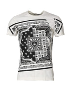 White Cotton Logo Bandana Print T-shirt