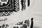 White Cotton Logo Bandana Print T-shirt