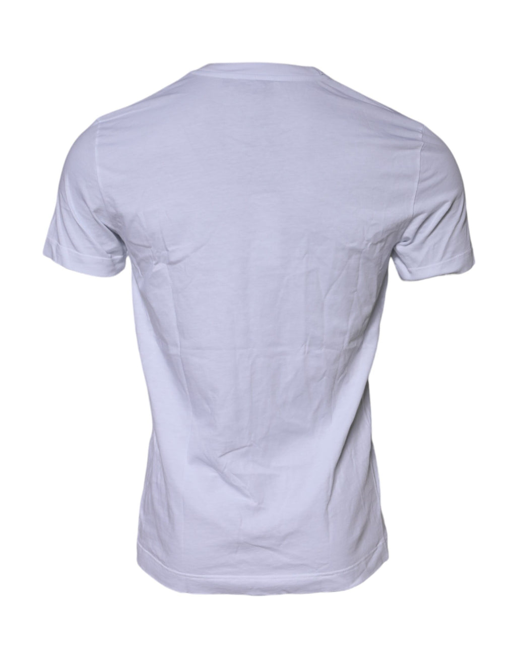 White Cotton Logo Patch Crew Neck T-shirt