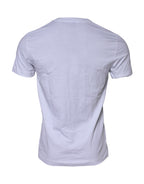 White Cotton Logo Patch Crew Neck T-shirt