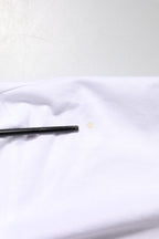 White Logo Embroidery Round Neck T-shirt