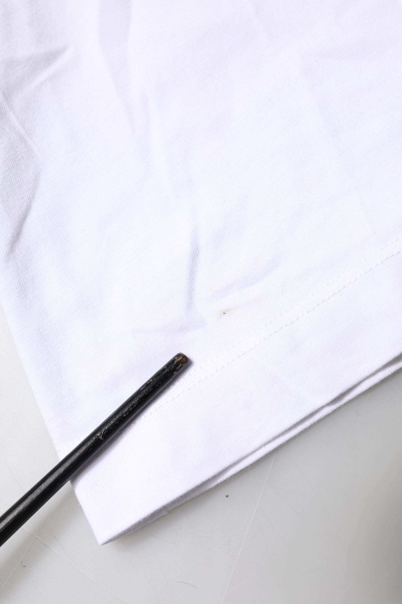 White Cotton Logo Patch Crew Neck T-shirt