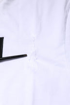 White Cotton Logo Patch Crew Neck T-shirt