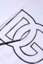 White DG Logo Print Short Sleeves T-shirt