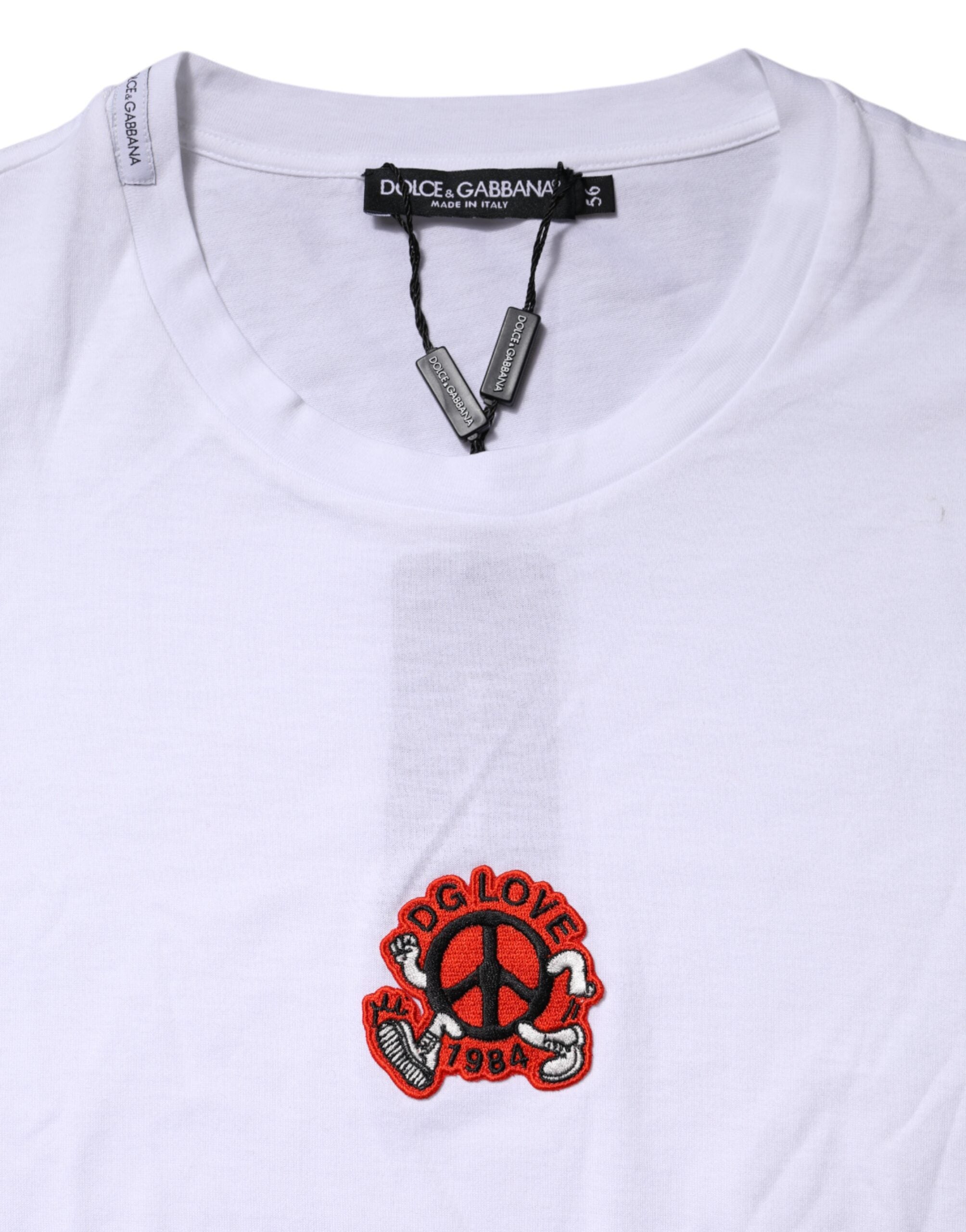 White DG LOVE Patch Short Sleeves T-shirt