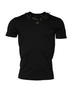 Black Logo Embellish Short Sleeves T-shirt