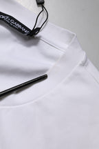 White Logo Embellish Short Sleeves T-shirt