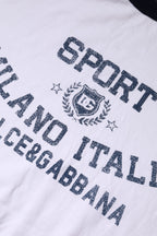 White DG Logo Print Short Sleeve T-shirt