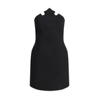 Black Polyester Casual Dress
