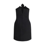 Black Polyester Casual Dress