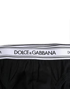 Black Cotton Stretch Regular Brief Underwear