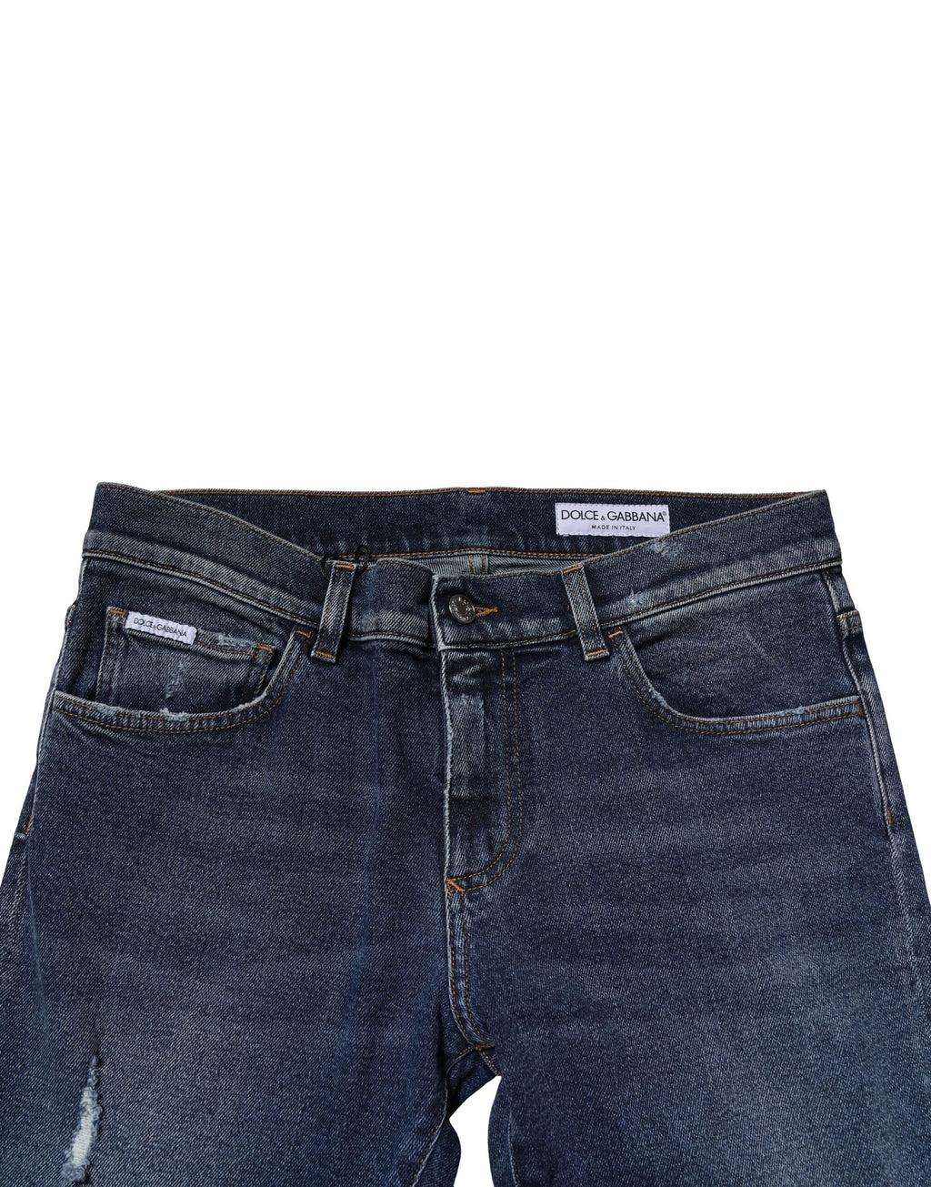 Blue Washed Skinny Cotton Denim Jeans