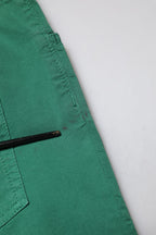 Green Cotton Stretch Skinny Men Denim Jeans
