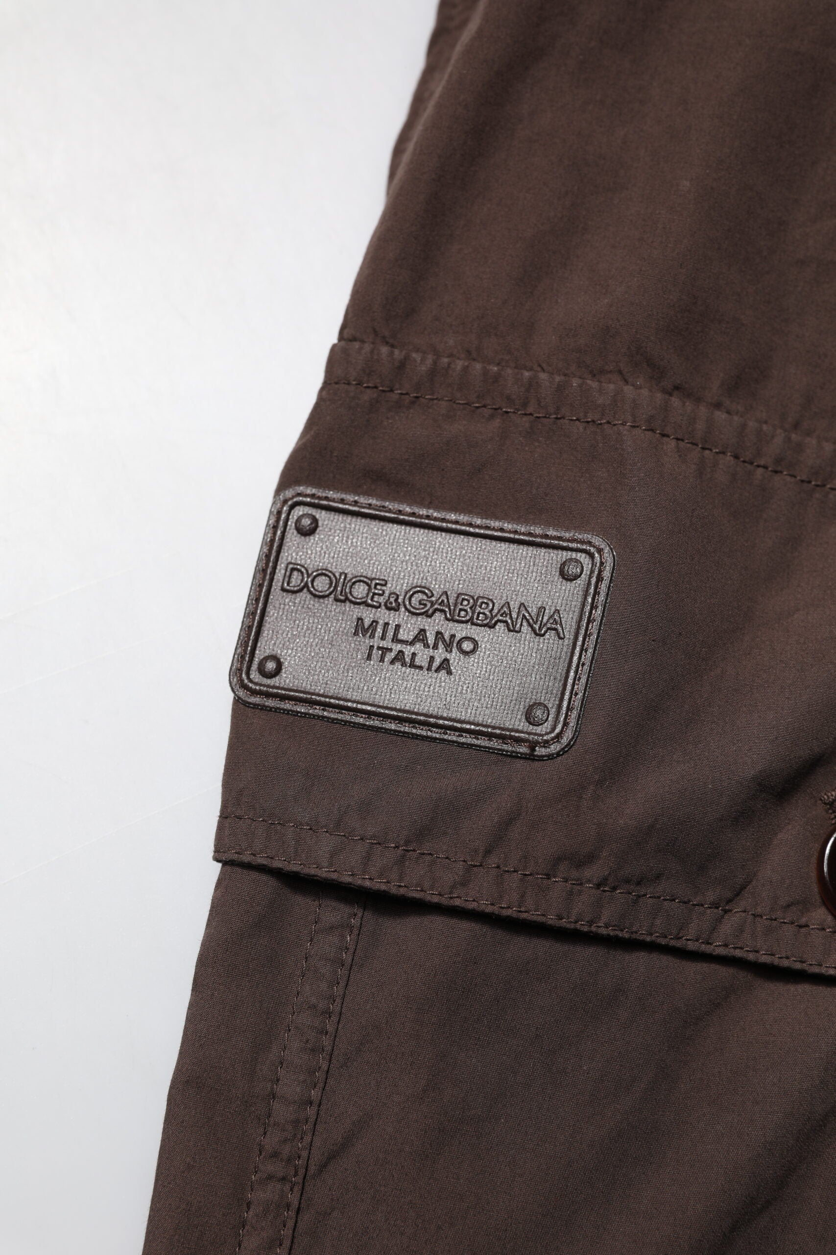 Brown Cotton Cargo Jogger Men Pants