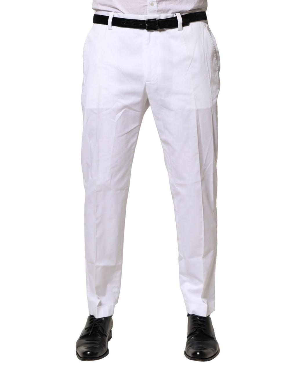White Cotton Dress Slim Formal Pants