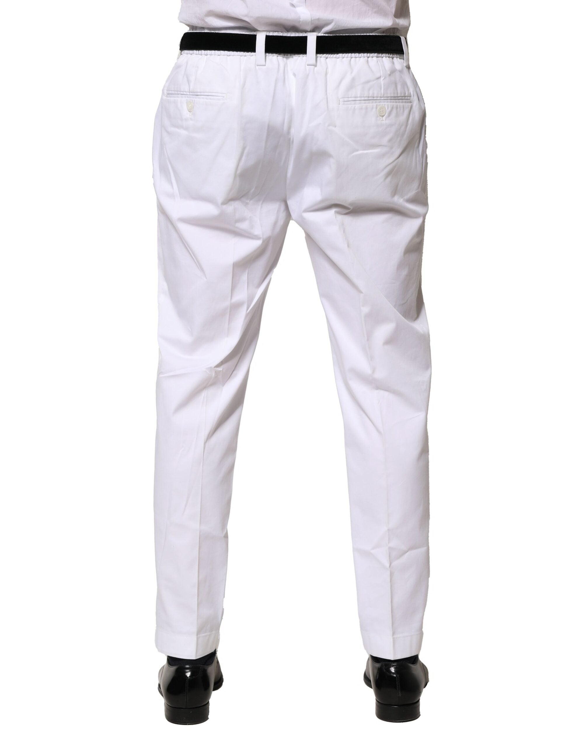 White Cotton Dress Slim Formal Pants