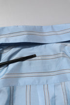 Light Blue MARTINI Striped Formal Dress Shirt