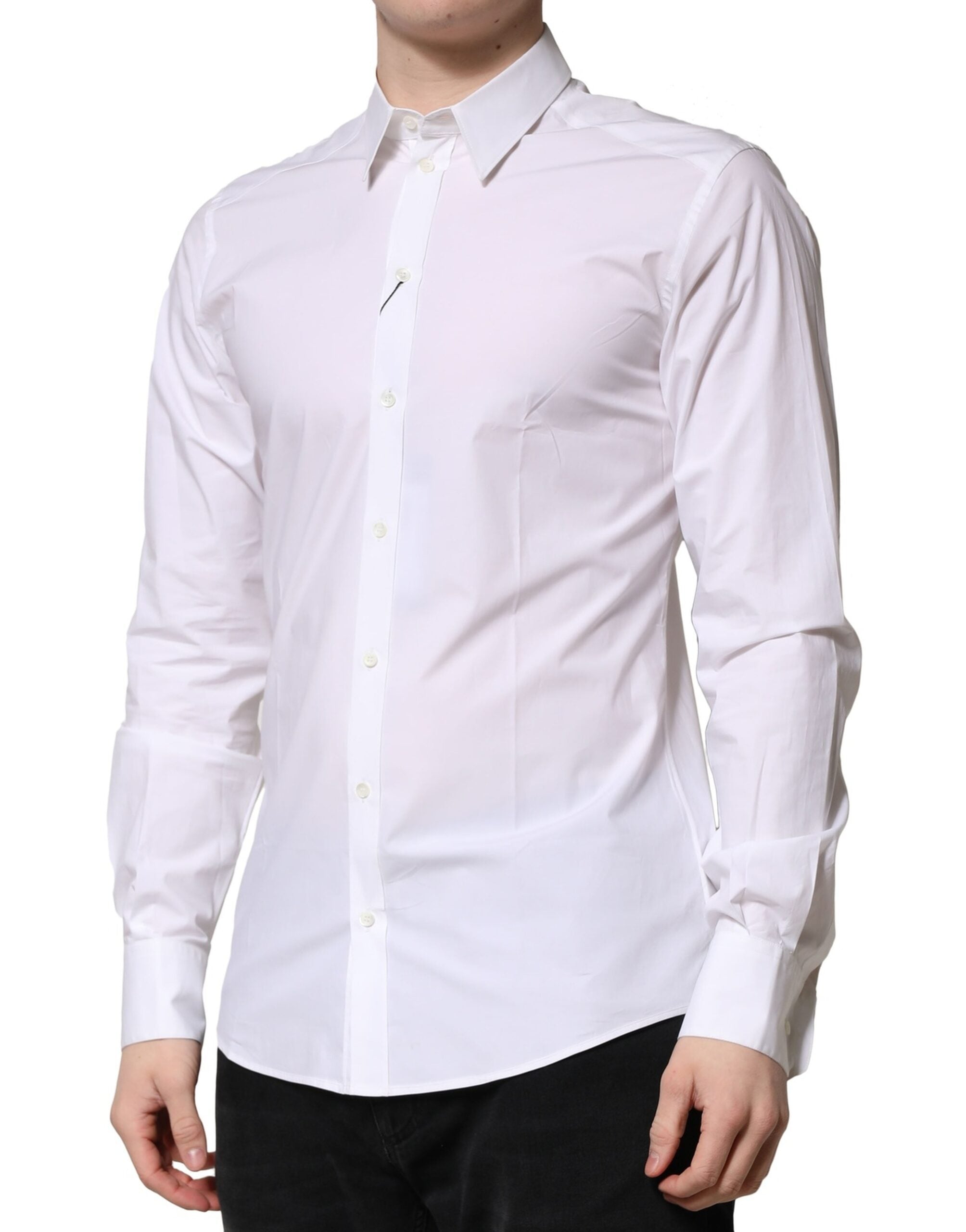 White Cotton Long Sleeves Dress Formal Shirt