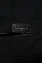 Black Cotton Short Sleeve Buttoned Casual Shirt