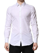 White GOLD Long Sleeves Men Dress Formal Shirt