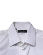 White GOLD Long Sleeves Men Dress Formal Shirt