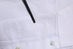 White Bib Cotton Poplin GOLD Formal Shirt