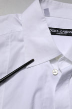 White Cotton Short Sleeves Dress Formal Shirt