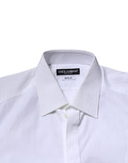 White GOLD Long Sleeves Dress Formal Shirt