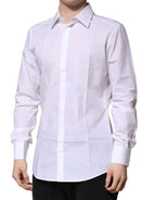 White GOLD Long Sleeves Men Dress Formal Shirt