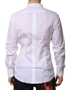 White Cotton GOLD Long Sleeves Formal Shirt