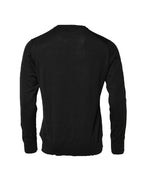 Black Cotton DG Logo Men Sweatshirt Sweater