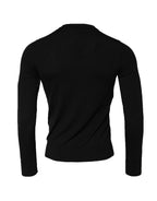 Black Long Sleeve Crew Neck Pullover Sweater