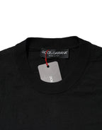 Black Long Sleeve Crew Neck Pullover Sweater