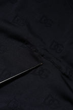 Black Silk Crew Neck Sweatshirt Sweater