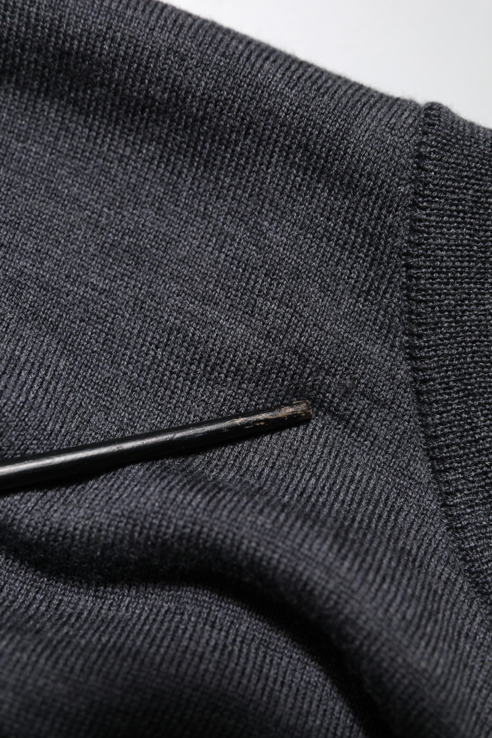 Dark Gray Wool Crew Neck Sweatshirt Sweater