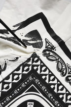 White Bandana Cotton Men Crew Neck T-shirt