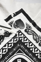 White Bandana Cotton Men Crew Neck T-shirt