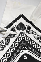 White Bandana Crew Neck Short Sleeves T-shirt