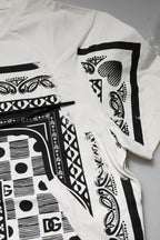 White Bandana Crew Neck Short Sleeves T-shirt