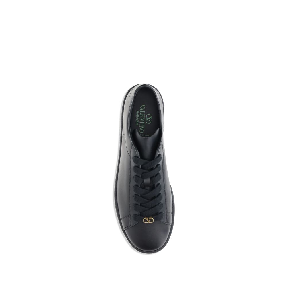 Black Calf Leather Bos Taurus Low Top Sneakers