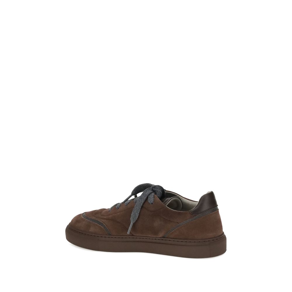Brown Calf Leather Bos Taurus Low Top Sneakers