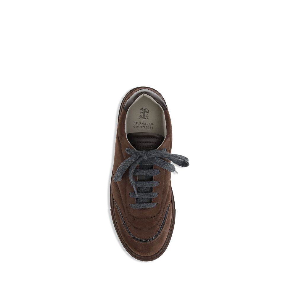 Brown Calf Leather Bos Taurus Low Top Sneakers