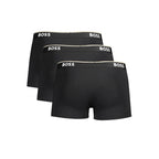 Black Cotton Men's Boxer Briefs