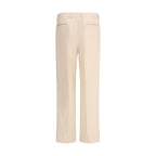 Beige Fleece Wool Dress Pants