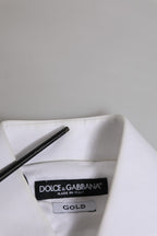 White Cotton GOLD Long Sleeves Formal Shirt