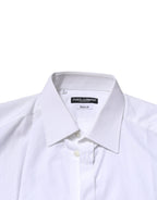 White Cotton Long Sleeves GOLD Formal Shirt