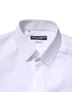 White Cotton GOLD Long Sleeves Formal Shirt